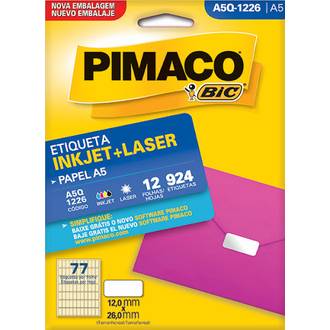 ETIQUETA INKJET/LASER A5 12FL - A5Q-1226 - 12X26 - UN - PIMACO