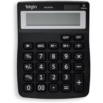 CALCULADORA MESA 12 DIG MV4124 - PRETO - UN - ELGIN