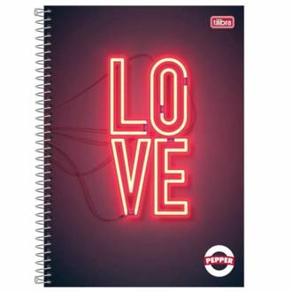 CADERNO UNIV CAPA DURA 20X1 320FLS - PEPPER FEM - UN - TILIBRA
