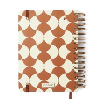 AGENDA ESPIRAL BOSSA NOVA A5 - PLANNER BOEMIA CARAMELO - UN - CICERO