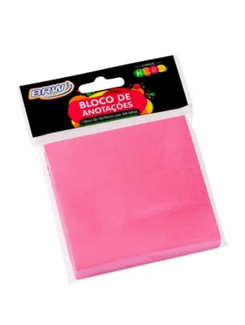 BLOCO ANOTACOES SMART NOTES 100F - 76X76 - BA7673 - ROSA NEON - UN - BRW