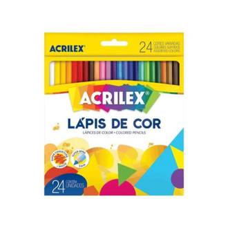 LAPIS DE COR HEXAGONAL 24 CORES - C/24 - PCT 6 - ACRILEX