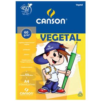 BLOCO VEGETAL A3 50FL - 60G - UN - CANSON