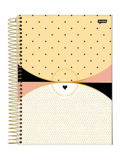 CADERNO UNIV CAPA DURA 1X1 80FLS - 72798-26 - DOTS E SPOTS - UN - JANDAIA