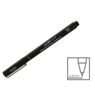 CANETA PIN FINE LINE PRETA  - 0.8 - UN - UNI-BALL