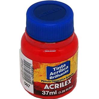 TINTA ACRILICA BRILHANTE 37ML 03340 - VERMELHO FOGO - UN - ACRILEX