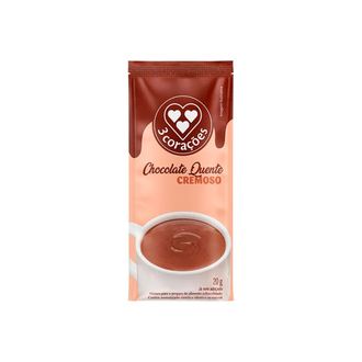 CHOCOLATE QUENTE CREMOSO 20G - SACHE - UN - 3 CORACOES