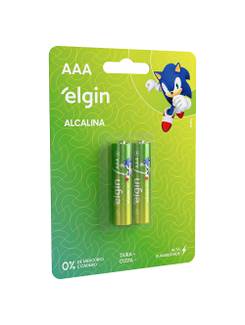PILHA ALCALINA PALITO AAA C/2 - 82154 - UN - ELGIN