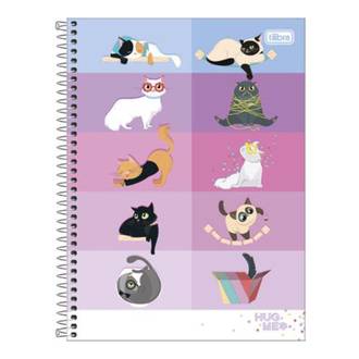 CADERNO UNIV CAPA DURA 10X1 160FLS - HUG ME - PCT 4 - TILIBRA