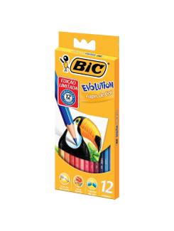 LAPIS DE COR EVOLUTION 12 CORES SEXTAVADO - UN - BIC