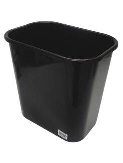 CESTO DE LIXO PLASTICO 12,5L - 2403 - PRETO - UN - DELLO