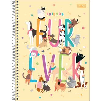 CADERNO UNIV CAPA DURA 16X1 256FLS - HUG ME - UN - TILIBRA