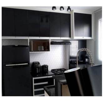 FILME AUTOADESIVO 45CMX2M 80 MICRAS - FOSCO - PRETO - UN - CON-TACT