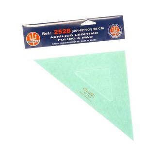 ESQUADRO S/ESCALA ACRILICO 45° 28CM - 2528 - UN - TRIDENT
