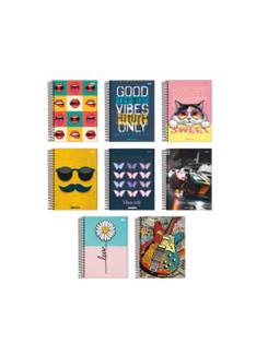 CADERNO UNIV CAPA DURA 15X1 300FLS - ON FLEEK - UN - JANDAIA