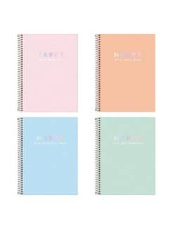 CADERNO UNIV CAPA DURA 12X1 192FLS - HAPPY - PCT 4 - TILIBRA