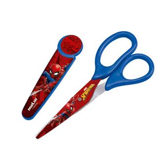 TESOURA ESCOLAR C/PROTETOR HOMEM ARANHA - 13CM - 16080 - UN - MOLIN