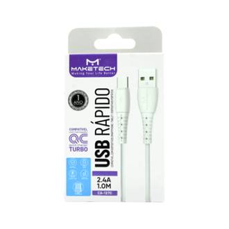 CABO USB - USB C 1M - 2.4 CA-127C - BRANCO - UN - MAKETECH