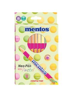 CANETA HIDROGRAFICA MENTOS C/12 CORES PASTEIS  - UN - COMPACTOR