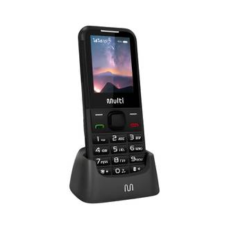 CELULAR VITA 4G DUAL P9225 C/BASE - BOTAO SOS/CAM/LAN/BT - PRETO - UN - MULTILASER