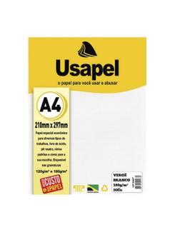 PAPEL VERGE A4 50FLS - 180G - 25027 - BRANCO - UN - USAPEL