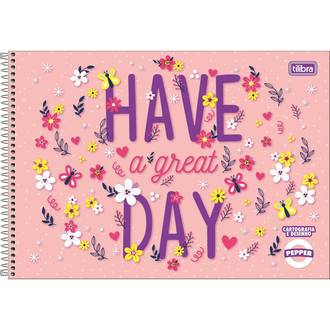CADERNO DESENHO CAPA DURA 80FLS - ESPIRAL - 390437 - PEPPER FEM - UN - TILIBRA