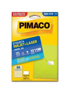 ETIQUETA INKJET/LASER A5 12FL - A5Q-1219 - 12X19 - UN - PIMACO