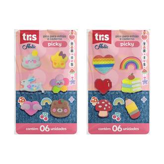CARTELA PINS HOLIC PICKY C/6 - 912817 - UN - TRIS