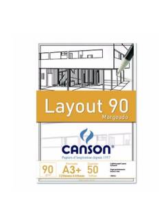 BLOCO LAYOUT A3 50FL - 90G - MARGEADO - BRANCO - UN - CANSON