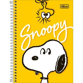 CADERNO 1/4 ESPIRAL CAPA DURA 80FLS - 292346 - SNOOPY - PCT 4 - TILIBRA