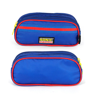 ESTOJO ESCOLAR TRIPLO SONIC - ET49823SO - AZUL - UN - LUXCEL