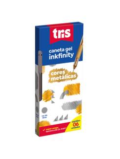 CANETA GEL INKFINITY METALICA 653273 - PRATA - DPL 6 - TRIS