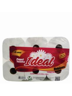 PAPEL TOALHA BOBINA C/6 100% CELULOSE - 200X20 - IDEAL - UN - MEYORS