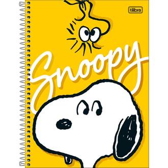 CADERNO UNIV CAPA DURA 1X1 80FLS - 396052 - SNOOPY - UN - TILIBRA
