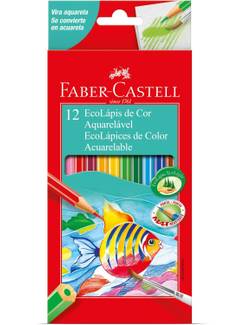 LAPIS DE COR AQUARELAVEL SEXTAVADO - C/12 - CX 12 - FABER
