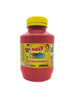 TINTA GUACHE 250ML  - VERMELHO - PCT 3 - RADEX