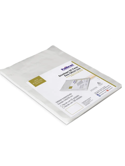 ENVELOPE PLASTICO FINO OFICIO 4 FUROS C/50FL - CRISTAL - UN - POLIBRAS