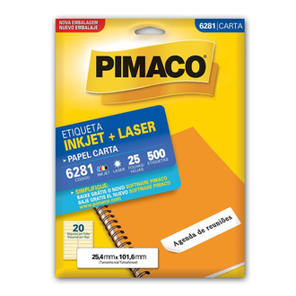 ETIQ INKJET/LASER CARTA 25FL - 6281 - 25X101 - UN - PIMACO