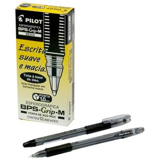 CANETA BPS GRIP 1,0MM - PRETO - CX 12 - PILOT