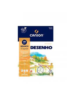 BLOCO DESENHO A3 20FL - 180G - BRANCO - UN - CANSON