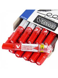 MARCADOR PINCEL QUADRO BRANCO WBMA - VERMELHO - CX 12 - PILOT