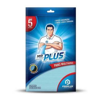 PANO MULTIUSO MR PLUS C/5 - 30CMX50CM - 52142 - AZUL - UN - TALGE