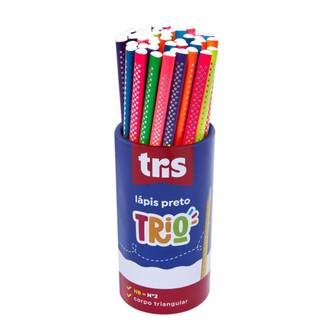 LAPIS PRETO HB TRIO TRIANGULAR NEON - 660349 - CX 48 - TRIS