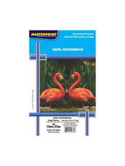 PAPEL GLOSSY A4 20FLS - 230G - 302010005 - UN - MASTERPRINT