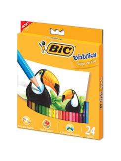 LAPIS DE COR EVOLUTION SEXTAVADO  BIC - C/24 - UN - BIC