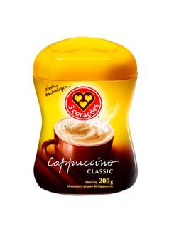 CAPPUCCINO CLASSICO 200G - UN - 3 CORACOES