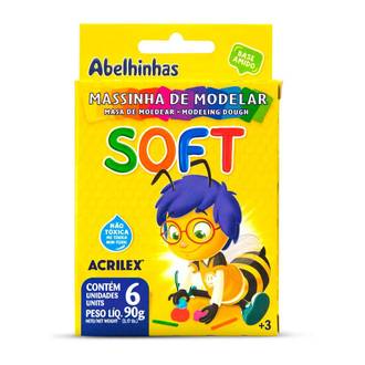 MASSA P/MODELAR SOFT 90G C/6 CORES - 07316 - UN - ACRILEX