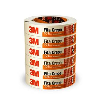 FITA ADESIVA CREPE 18X50 - PCT 6 - 3M