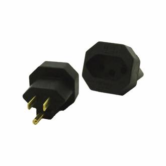 ADAPTADOR TOMADA PADRAO ANTIGO 4316 - PRETO - UN - FORCE LINE