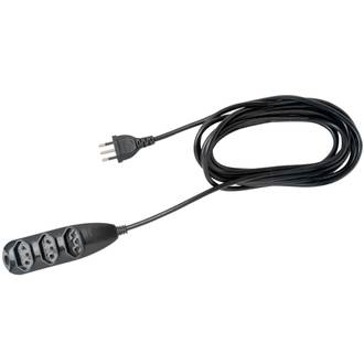 EXTENSAO ELETRICA 3 TOMADAS 10A 2P+T 3M - 3003 - PRETO - UN - INTELBRAS